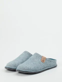 – Pantoffeln aus Filz in Hell-Melange*Rohde Hot