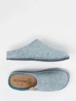 – Pantoffeln aus Filz in Hell-Melange*Rohde Hot