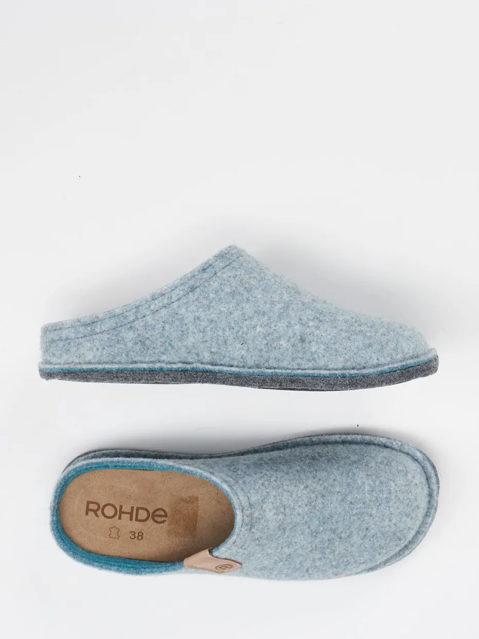 – Pantoffeln aus Filz in Hell-Melange*Rohde Hot