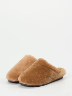 Damen Rohde – Pantoffeln aus Lammfell in Karamell