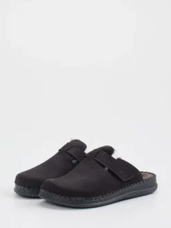 – Pantoffeln aus Nubukleder in Anthrazit*Rohde
