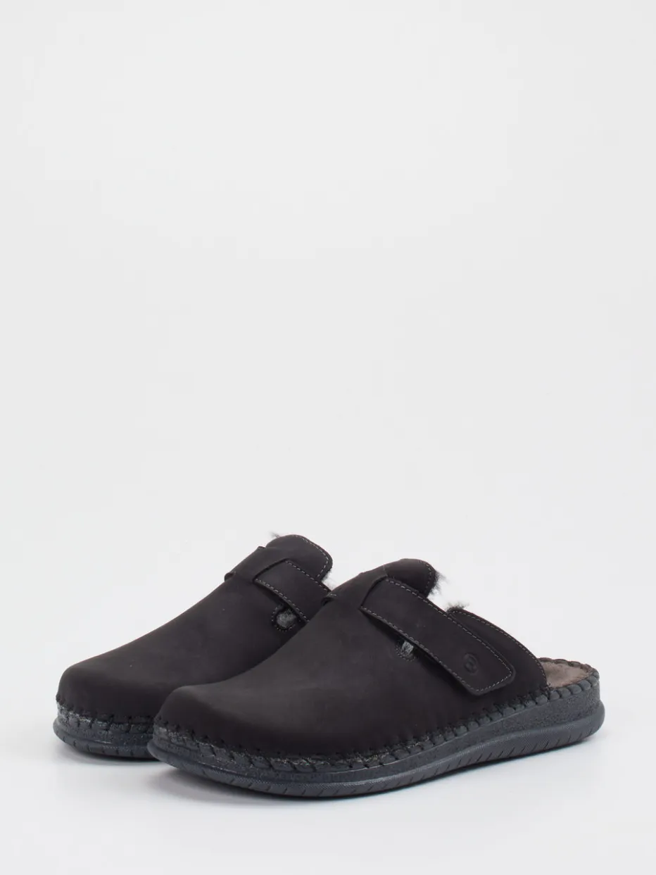 – Pantoffeln aus Nubukleder in Anthrazit*Rohde