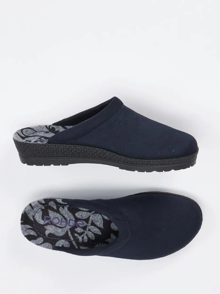 Damen Rohde – Pantoffeln aus Textil in Dunkel