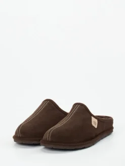 Herren Rohde – Pantoffeln aus Veloursleder Dunkel