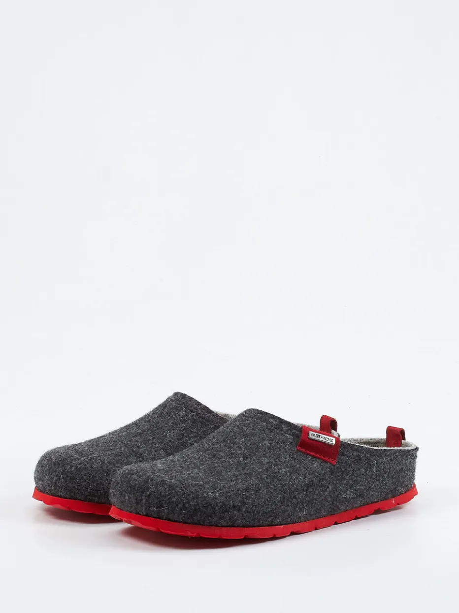 – Pantoffeln aus Wollfilz in Anthrazit*Rohde Best