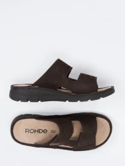 – Pantolette aus Nubukleder Dunkel*Rohde