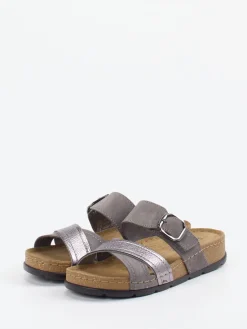 – Pantolette aus Veloursleder in mauve*Rohde New