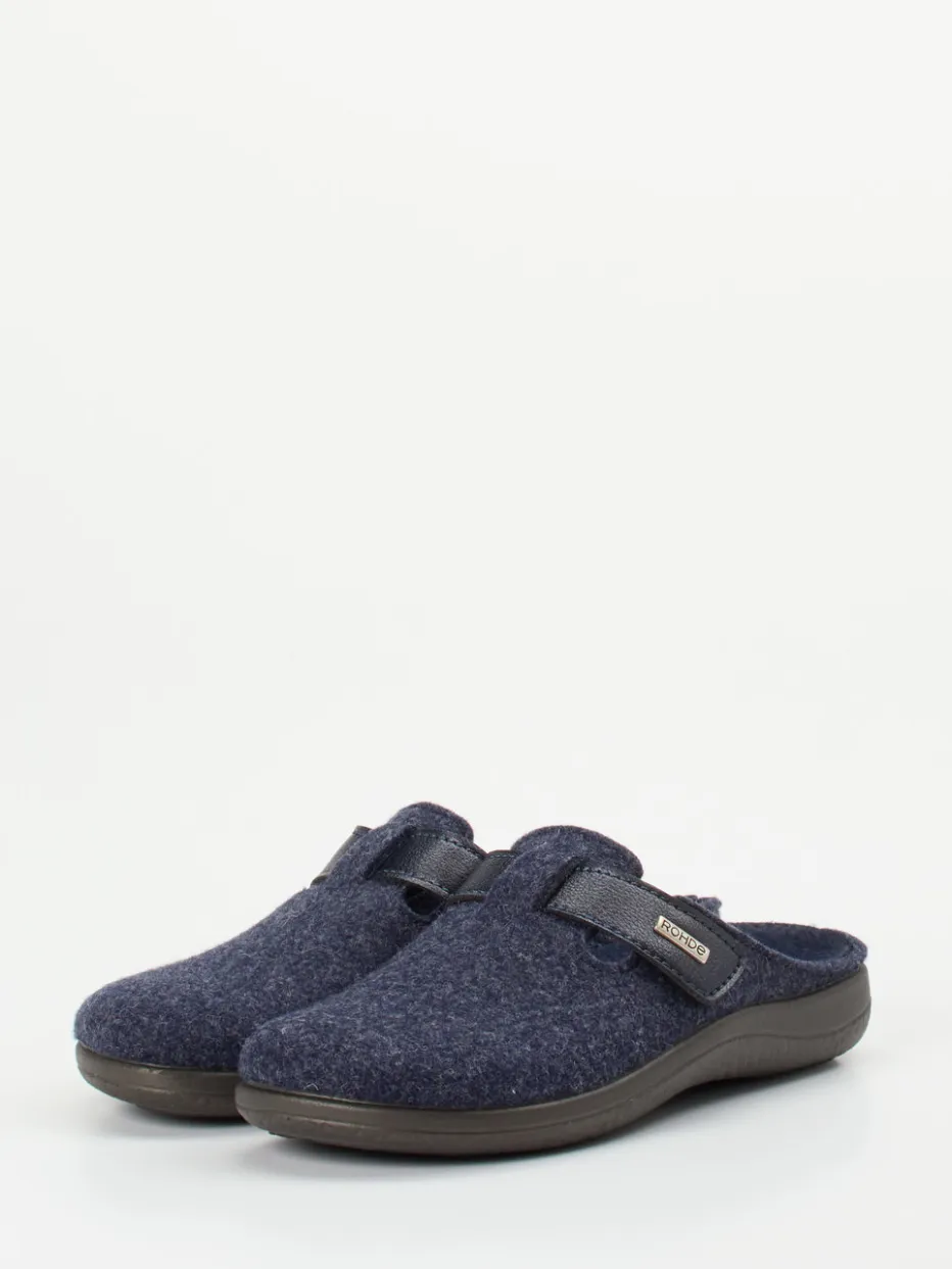 Damen Rohde – Pantoletten aus Filz in Dunkel