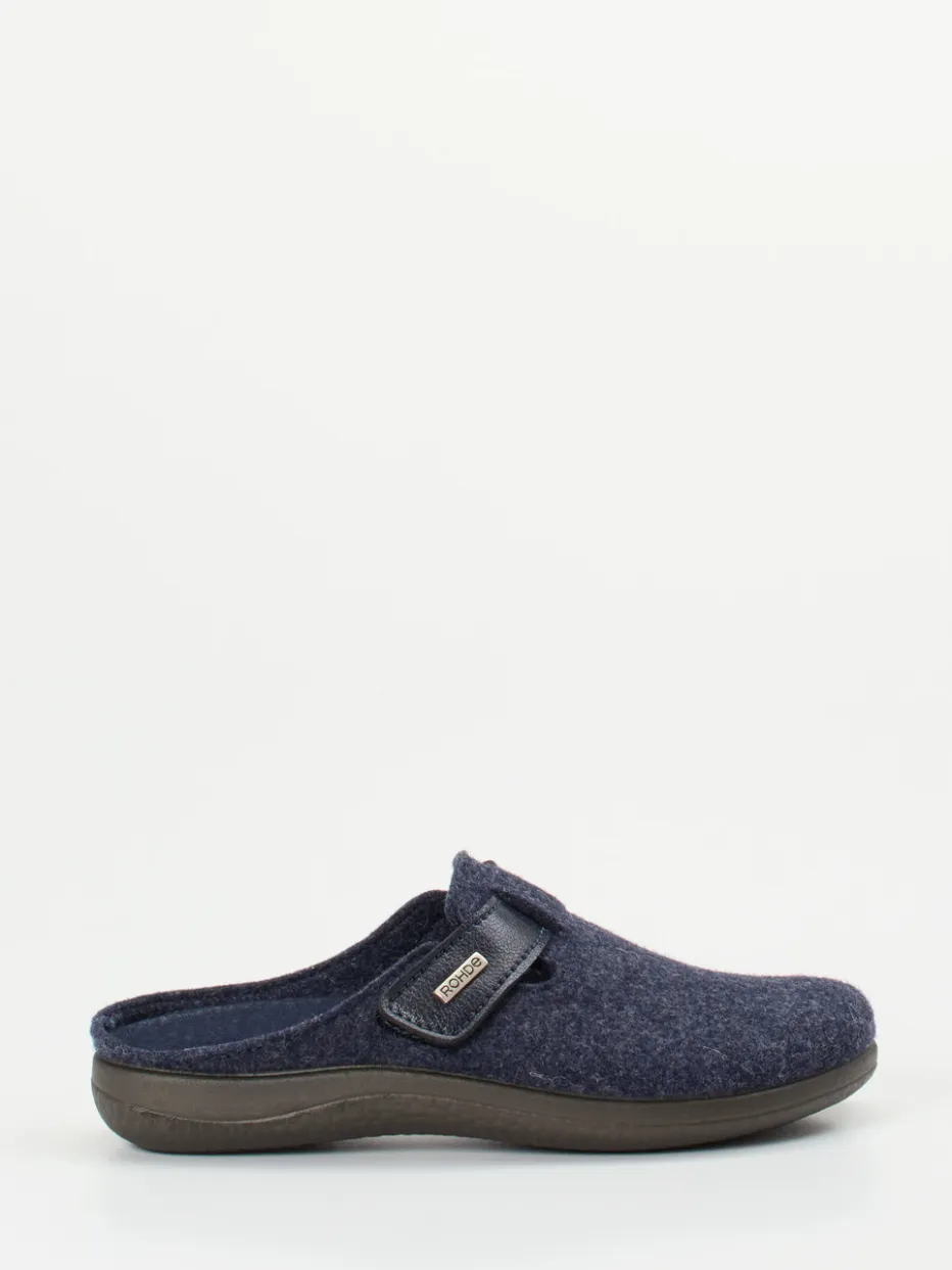 Damen Rohde – Pantoletten aus Filz in Dunkel