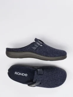 Damen Rohde – Pantoletten aus Filz in Dunkel