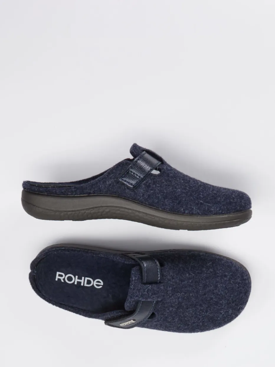 Damen Rohde – Pantoletten aus Filz in Dunkel