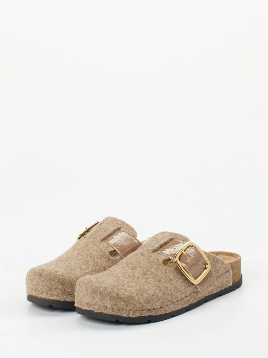 – Pantoletten aus Filz mit Echtleder-Innensohle*Rohde Best