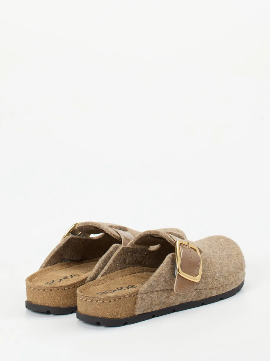 – Pantoletten aus Filz mit Echtleder-Innensohle*Rohde Best