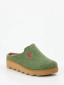 Damen Rohde – Pantoletten aus Filz in Moos