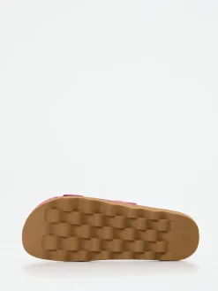 Damen Rohde – Pantoletten aus Nubukleder in Fuchsia