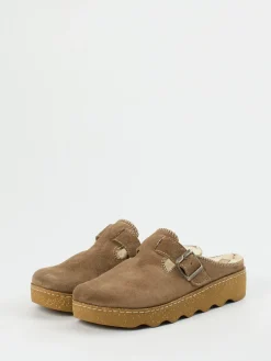 – Pantoletten aus Veloursleder sand*Rohde Best