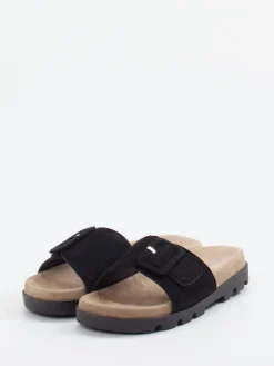 – Pantoletten aus Veloursleder*Rohde New