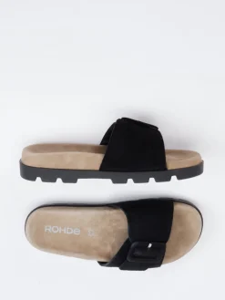 – Pantoletten aus Veloursleder*Rohde New