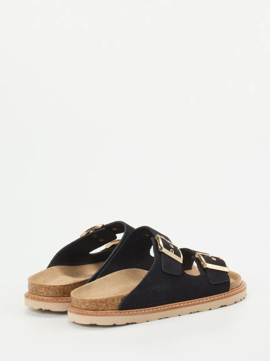 Damen Rohde – Zweiriemer-Pantolette aus Veloursleder