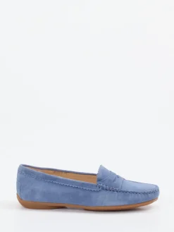 Damen Si Sí – Loafer aus Veloursleder in Jeans