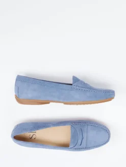 Damen Si Sí – Loafer aus Veloursleder in Jeans