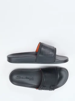 Herren Santoni – Badeslipper aus Gummi in