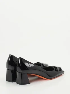 Damen Santoni – Blockabsatz-Pumps aus Lackleder