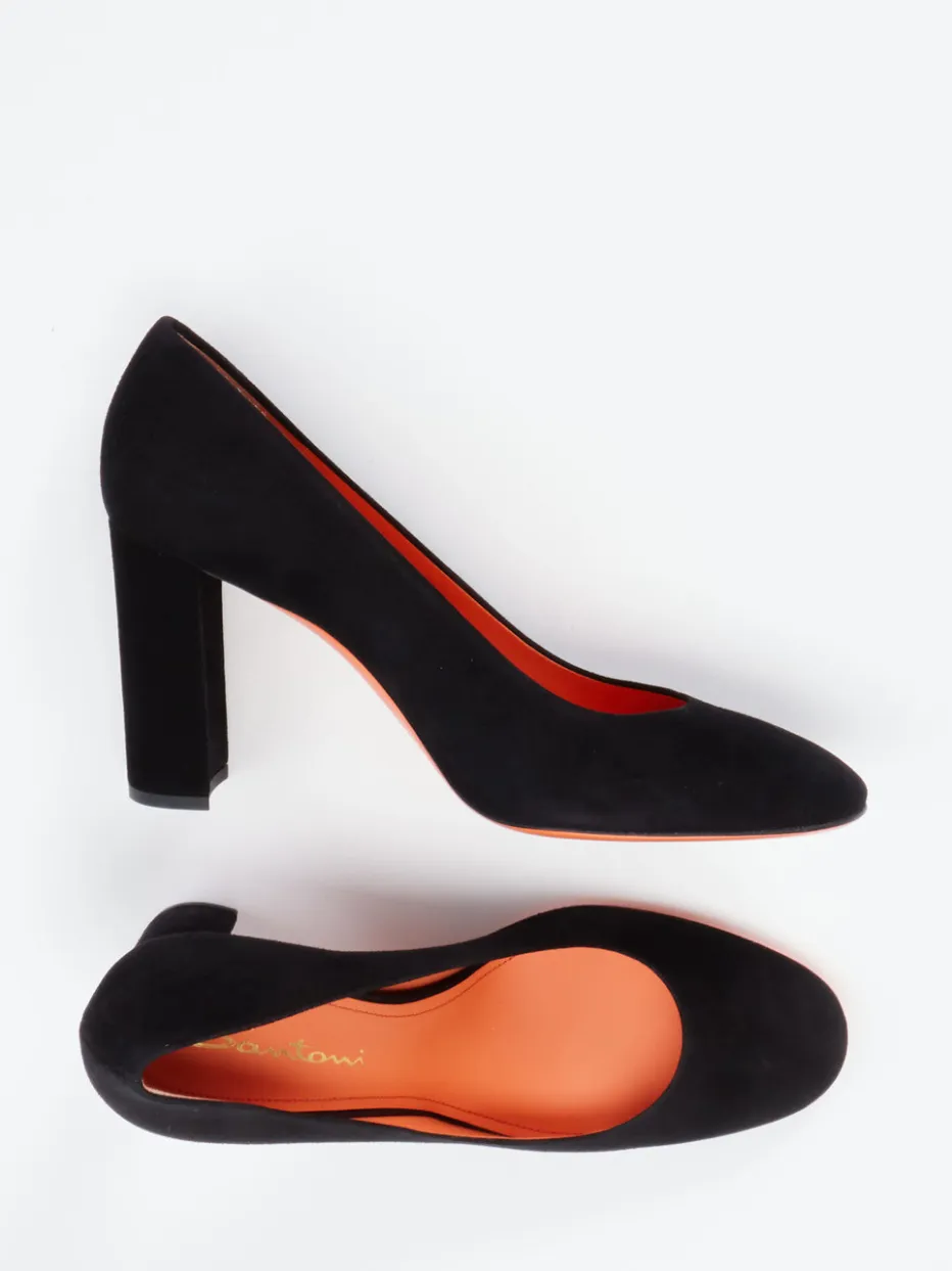 – Blockabsatz-Pumps aus Veloursleder*Santoni Discount