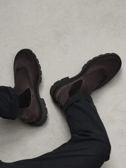 – Chelsea Boots aus Veloursleder dunkel*Santoni Discount