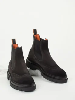 – Chelsea Boots aus Veloursleder dunkel*Santoni Discount