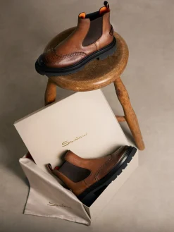 Herren Santoni – Chelsea Boots aus Hirschleder