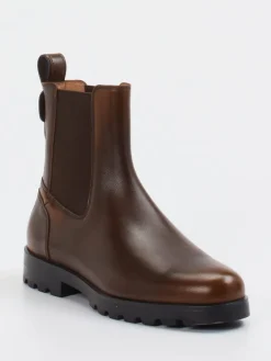 Damen Santoni – Chelsea Boots aus Kalbleder Dunkel