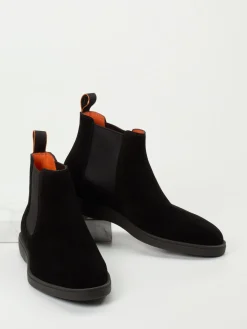 Herren Santoni – Chelsea Boots aus Veloursleder