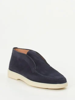 Damen Santoni – Chukka Boots aus Veloursleder Dunkel