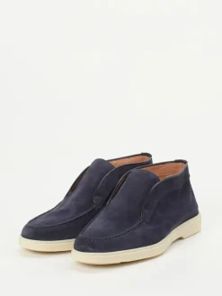 Damen Santoni – Chukka Boots aus Veloursleder Dunkel