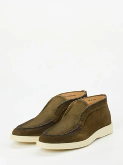 – Chukka Boots aus Veloursleder oliv*Santoni Sale