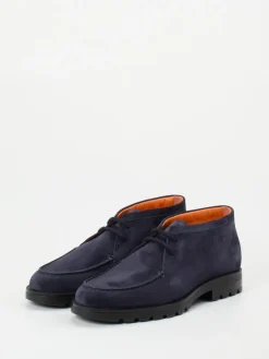 Herren Santoni – Chukka Boots aus Veloursleder nacht