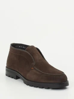 Herren Santoni – Desert Boots aus Veloursleder Dunkel