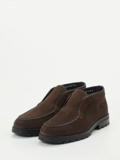 Herren Santoni – Desert Boots aus Veloursleder Dunkel