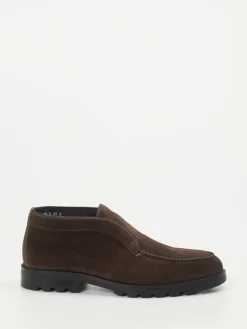 Herren Santoni – Desert Boots aus Veloursleder Dunkel