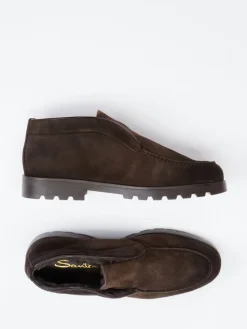 Damen Santoni – Halbschuhe aus Veloursleder Dunkel