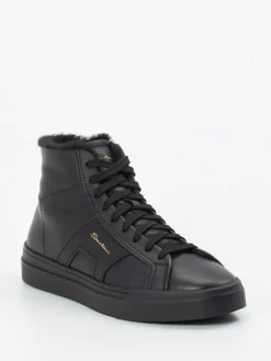 Herren Santoni – High-Top Sneaker aus Kalbleder