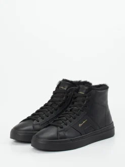Herren Santoni – High-Top Sneaker aus Kalbleder