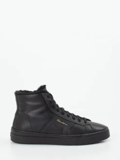 Herren Santoni – High-Top Sneaker aus Kalbleder