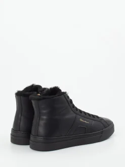 Herren Santoni – High-Top Sneaker aus Kalbleder
