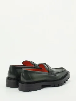 – Loafer aus Hochglanzleder Dunkel*Santoni Clearance