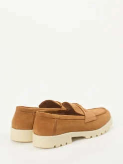 Damen Santoni – Loafer aus Kalbleder in Cognac