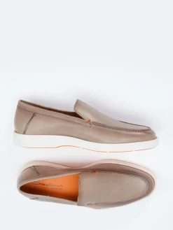 Herren Santoni – Loafer aus Kalbleder in Taupe