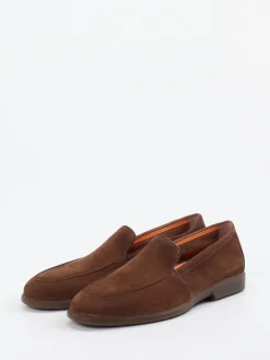 Herren Santoni – Loafer aus Veloursleder in
