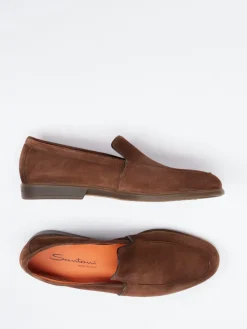 Herren Santoni – Loafer aus Veloursleder in